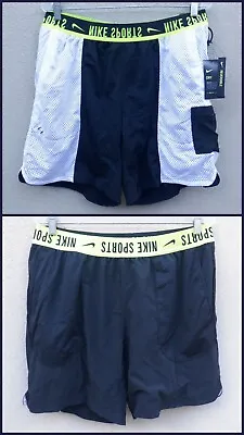 Nike Reversible Mesh Training Shorts Black White Volt Woven Men's - Large L • $31.50