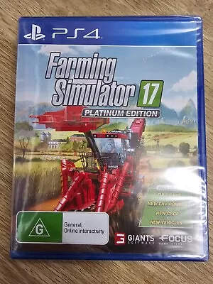 Farming Simulator 17 Platinum Edition  Giants Playstation 4 Game PS4 SEALED • $9.95