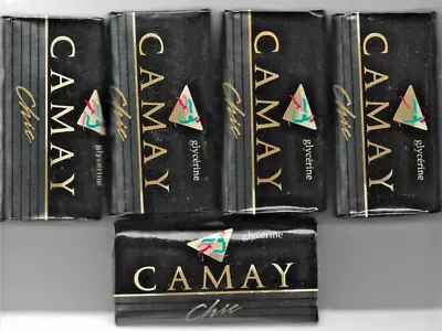 ORIGINAL VINTAGE CAMAY CHIC SOAPS  X 5 MADE IN FRANCE Contains GLYCERINE • £12.99