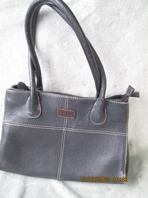 £7.99 • Buy Ladies OSPREY LONDON GENUINE Leather Tote Bag NAVY GRAEME ELLISDON