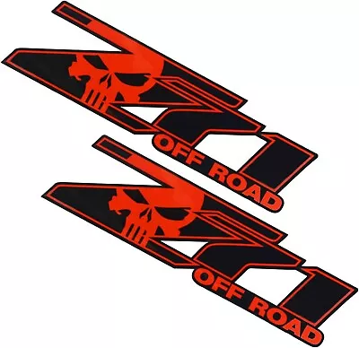 2Pc Z71 Off Road Decals Sticker For Silverado 01-06 Bed Side 1500 2500 HD Red • $18.99