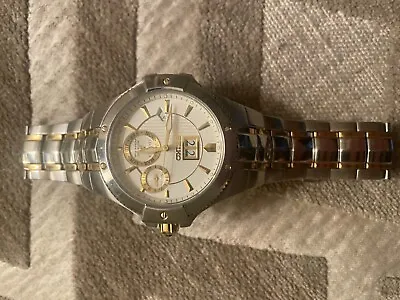 Seiko Kinetic Perpetual Calendar Men's Wristwatch SNP066 Two Tone Stainless Stee • $399.99