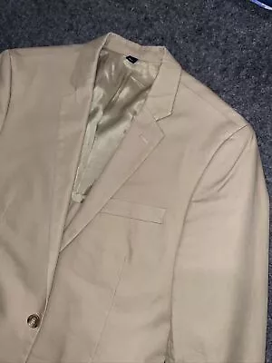 J. Crew Thompson Men's Size 40R Suit Jacket Blazer Tan Beige. No Issues! • $39