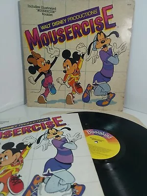 Walt Disney Mousercise Disneyland 62516 Vinyl Record LP  + Booklet • $10.99