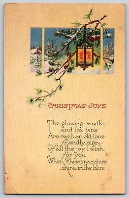Christmas Joys The Glowing Candle - Vintage Postcard Christmas Cards - Posted • $6.20
