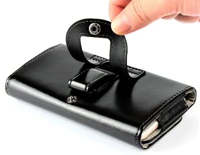 $25 • Buy For Sony Xperia Phone Genuine Leather Belt Clip Loop Carrying Case Cover Pouch 