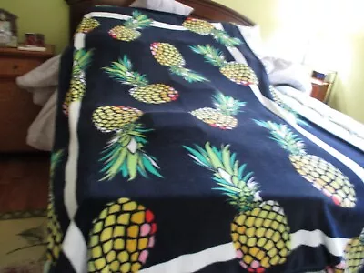 Vera Bradley Summer Pineapple Plush Blanket 50  X 80  • $40
