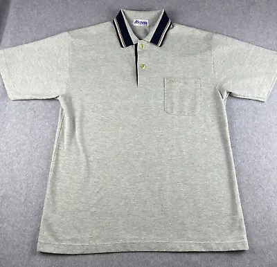 Mizuno Polo Shirt Mens Medium/Large Gray Pocket Golf Activewear Sporty Outdoors • $11.40