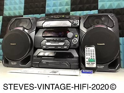 PANASONIC SA-AK17 5CD Cassette Radio Stereo System + Remote N/MINT L@@K FREE P+P • £249.99