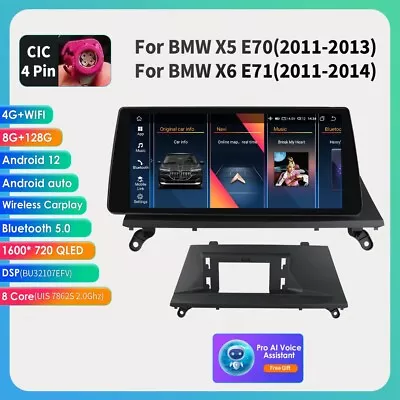 10.33  Android Car GPS Stereo Radio Wifi Carplay 128GB For BMW X5 X6 E70 E71 CIC • $278.99