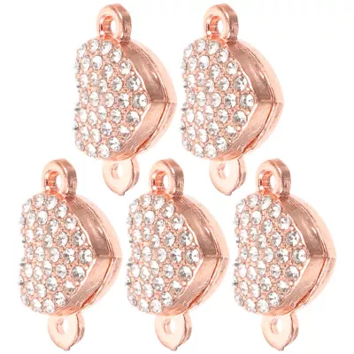  5Pcs Magnetic Bracelet Heart Clasps Jewelry Clasps Connectors Magnetic Necklace • $8.41