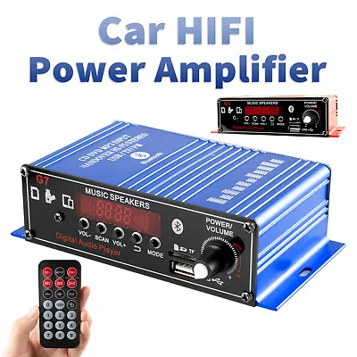 400W 12V Bluetooth HiFi Power Amplifier Mini Audio Digital Stereo FM AMP Remote • $18.48