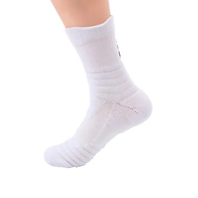 Lot 1-12 Mens Cotton Athletic Sport Casual Work Crew Socks White Size 9-11 6-12 • $17.99