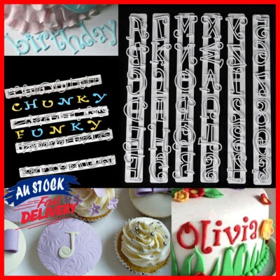$9.95 • Buy 6PCS Icing Alphabet Mold Cutter Mould Set Fondant Letter Number Cake Decorating