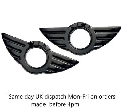 2 X 3D Car Black Satin Metal Door Pin Badge For BMW MINI Cooper/S & Others • $10.09