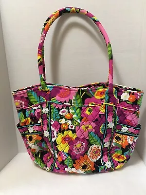 $25 • Buy Vera Bradley Va Va Bloom Campus Tote Shoulder Bag Purse Travel School EUC
