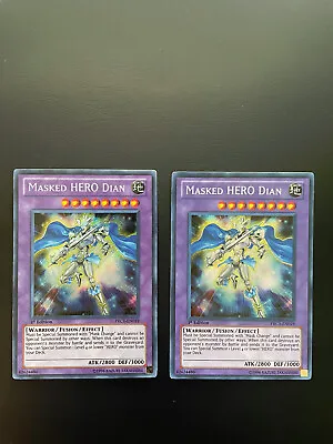 Yugioh Masked HERO Dian PRC1-EN019 1st Edition Secret Rare MP/HP X2 • $3.50