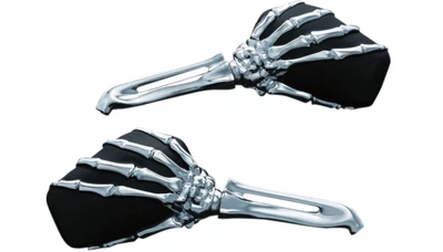 $179.96 • Buy Kuryakyn 1759 Skeleton Hand Mirrors Chrome Stem With Black Head UNIVERSAL