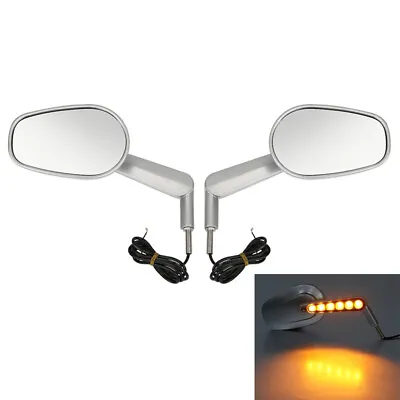 Muscle Rear View Mirrors & LED Turn Signals Fit For Harley VROD VRSCF 2009-2017 • $48.99