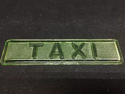 Green Vaseline Uranium Glass Taxi Cab Lens Light Sign Car Part Advertising Truck • $75