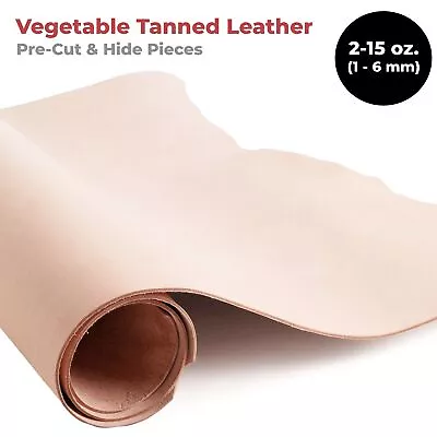 ELW 2-15 Oz (1.8-6mm) Thick Pre-Cut Vegetable Tanned Leather • $229.99