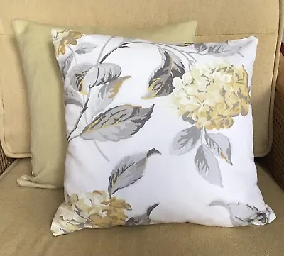 Two Laura Ashley 16x16in Cushion Covers In Hydrangea With Camomile Back • £30