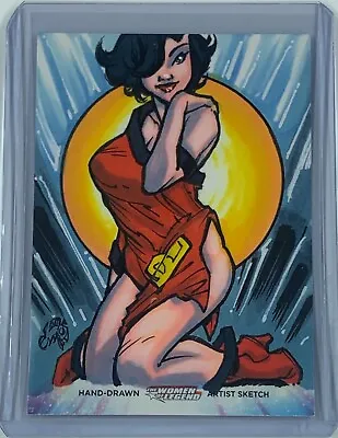 DC Comics THE WOMAN OF LEGEND Trading Card Hand Drawn 1/1 ARTIST SKETCH Card • $150