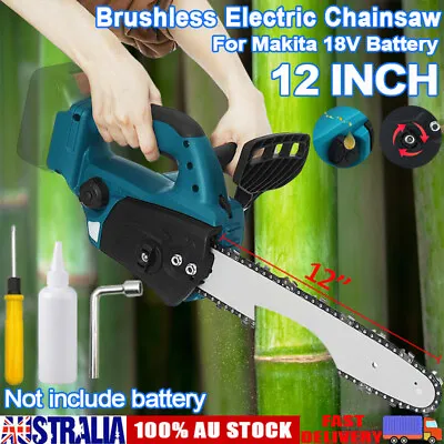 Brushless 12'' Electric Wood Cutting Saw Cutter Chainsaw For Makita 18V Battery • $74.99