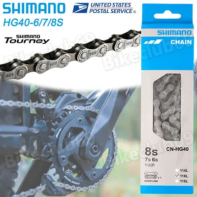 Shimano 6/7/8 Speed Chain CN-HG40 116 Links Tourney/Altus MTB Bicycle Chain US • $14.99