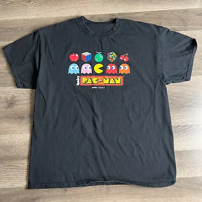 Pac-Man Rubiks Cube Crossover T Shirt Fits Large Blinky Pinky Tee Arcade Game • $12.95