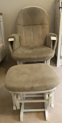 £20.78 • Buy Tutti Bambini Glider White And Grey Nursing Chair With Foot Stool