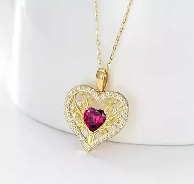 New Hollow Tree Of Life Heart Shaped Necklace Jewelry Gift For Her • $9.95