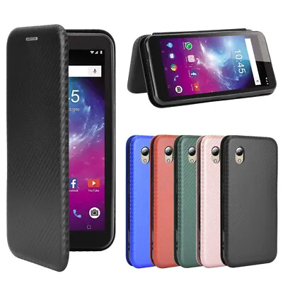  For ZTE Blade Vantage 2 Carbon Fiber Stand Leather Wallet Phone Case Cover • $9.99