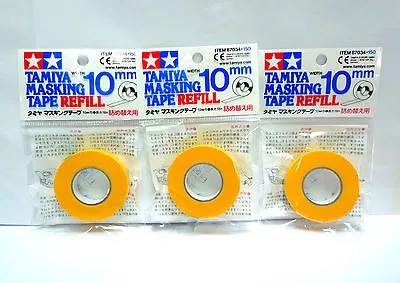 TAMIYA Masking Tape Refill 10mm / 87034 / 3 Packs / Made In Japan • £8.68