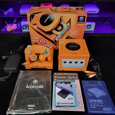 Nintendo Spice Orange Gamecube Region Switch Gameboy Player And Disk In Box • $489.99