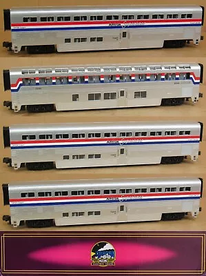 MTH Premier 20-6524 Amtrak 4-Car Superliner Passenger Set O-Gauge NOS • $399.99