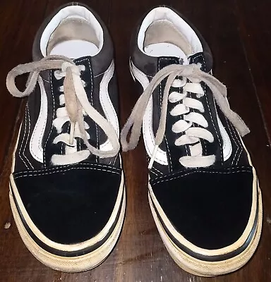 VANS Old School Casual Shoes For Women Size US 6.5- Black/White • $30