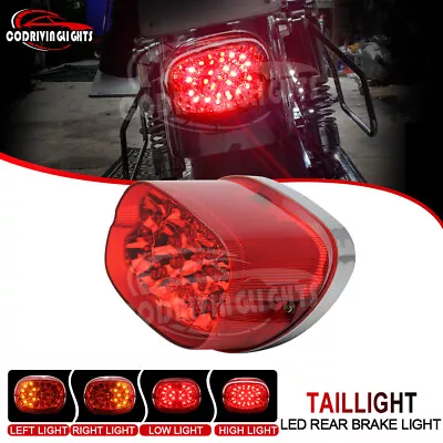 Motorcycle Led Brake Tail Light Fit For Softail Sportster Dyna FLD Electra Glide • $26.24