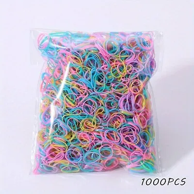 1- 1000 Bobble Kids Girl Elastic Rubber Band Ponytail Holder Hair Ties Ropes UK • £1.99