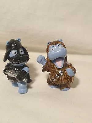 RETRO - KINDER  SURPRISE - STAR WARS -  2 Darth Vader Chewy Miniature  Figurines • $18.99