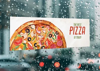 £37.33 • Buy The Best Pizza In Town Window Business Large Self Adhesive Window Shop Sign 3192