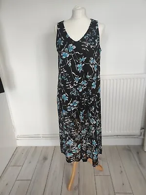 Ladies Cruz Lace Side-slit Midi Dress Size 18 Sleeveless Summer Side Slits VGC • £14.99
