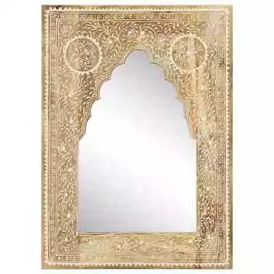 Hand Painted Mirror 40x55 Cm Solid Mango Wood • £46.99