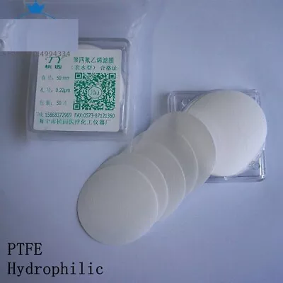 Lab PTFE Hydrophilic Millipore Filtration Filter Membrane DIA 13mm-150mm 0.22 Um • $62.79