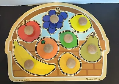 Melissa & Doug Jumbo Knob Wooden Puzzle Chunky Pieces  Fruit  • $13.99