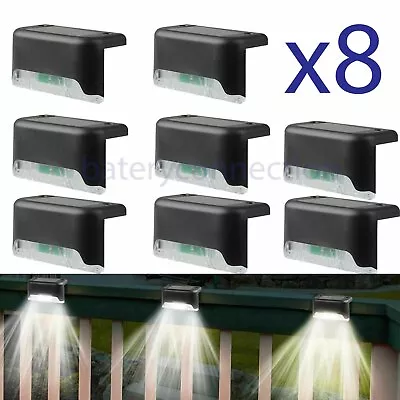 $12.75 • Buy 8 Solar LED Deck Lights Outdoor Garden Patio Railing Decks Path Lighting