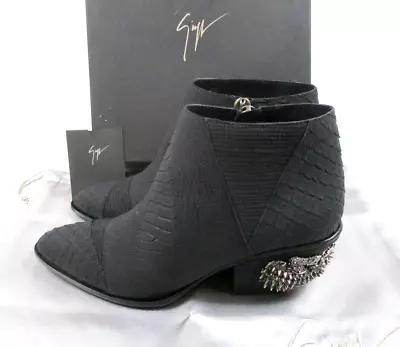 $179.99 • Buy Giuseppe Zanotti Women's Kevan Alligator Jewel Embellished Ankle Boot 39 Us 9
