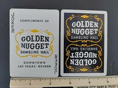 Vintage Golden Nugget Gambling Hall Playing Cards Black Deck 2 JOKERS • $12.99
