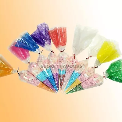 Party Cello Cone Bags Cellophane Sweets Treat Bags Candy Gifts - SMALL 16x22cm • £2.95