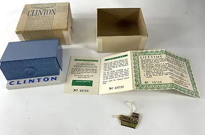 Vintage CLINTON Watch Hard Plastic Watch Presentation Box Case EMPTY • $29.69